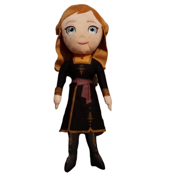 Disney Frozen 2 Anna Plush Toy / Doll 16" x 5" Black / Peach / Orange Pre-owned - Picture 1 of 6